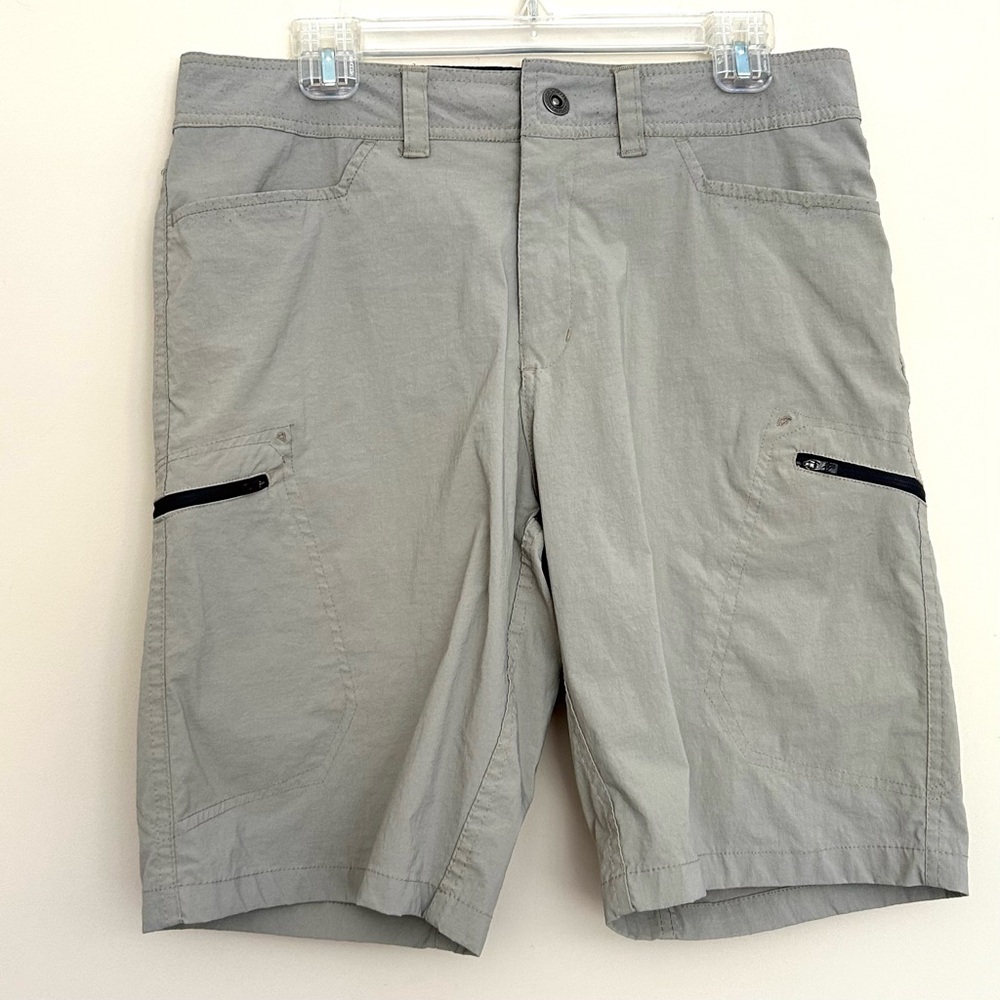 ♦️ZeroXposur Men's Tan Cargo Shorts with Black Zippers